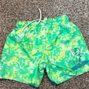 H&M Kids Green Dinosaur Swim Trunks